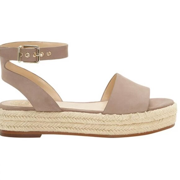 NWOB VINCE CAMUTO Women's Tan Suede Kathalia Flatform Espadrille Sandal Sz 5.5 - Picture 3 of 10